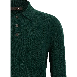 Bicolor Virgin Wool Polo Shirt