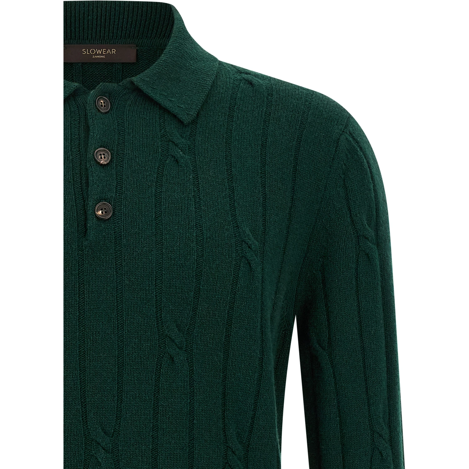 Bicolor Virgin Wool Polo Shirt