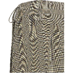 Gray Polyester Midi Skirt