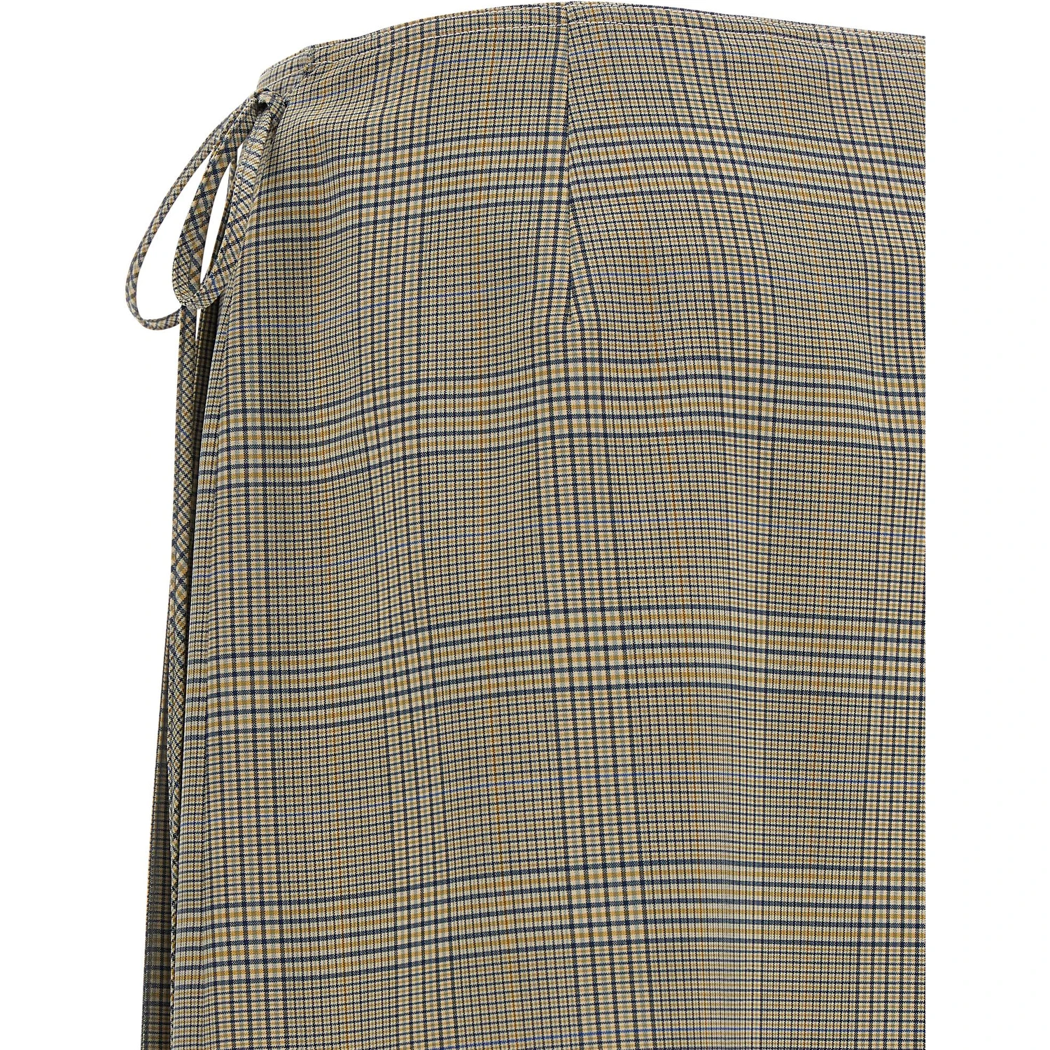 Gray Polyester Midi Skirt