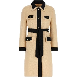Bicolor Virgin Wool Coat
