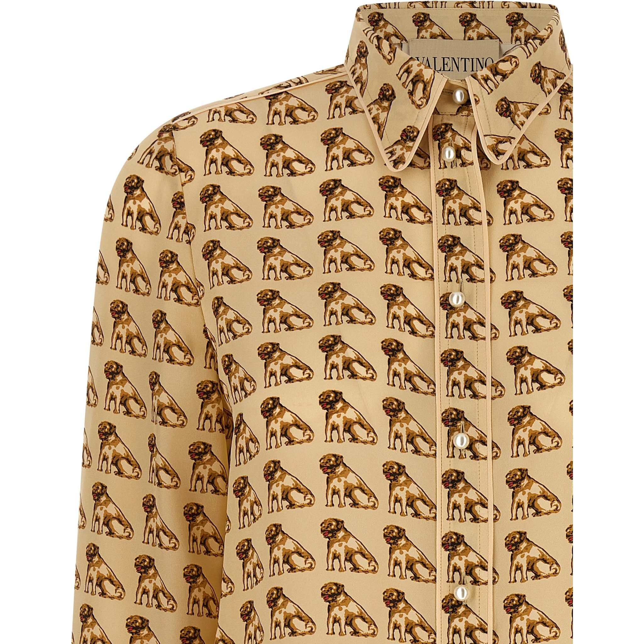 Beige Silk Blouse