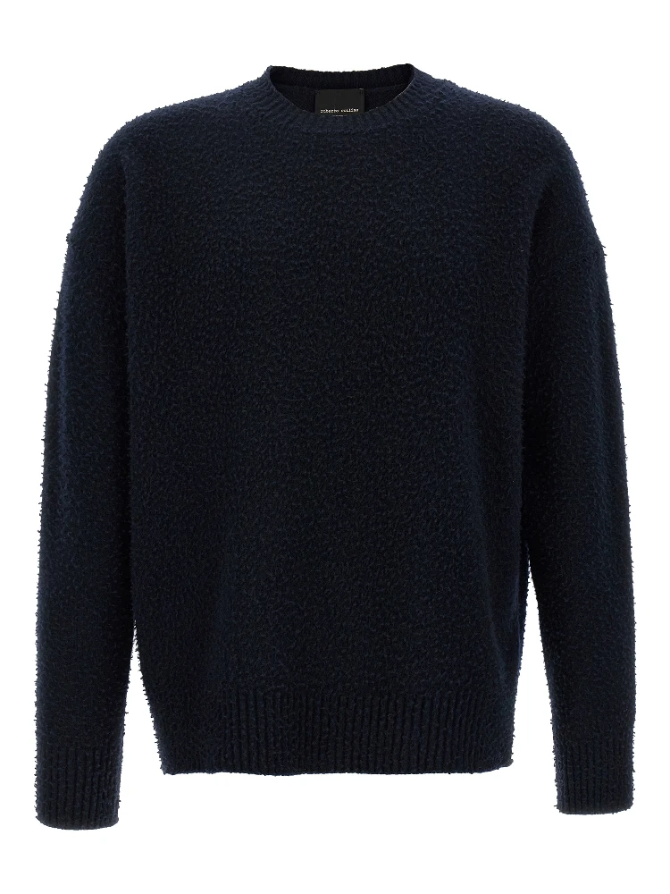 Blue Merino Wool Cardigan