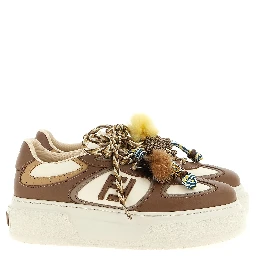 Multicolor Calfskin Platform Sneakers
