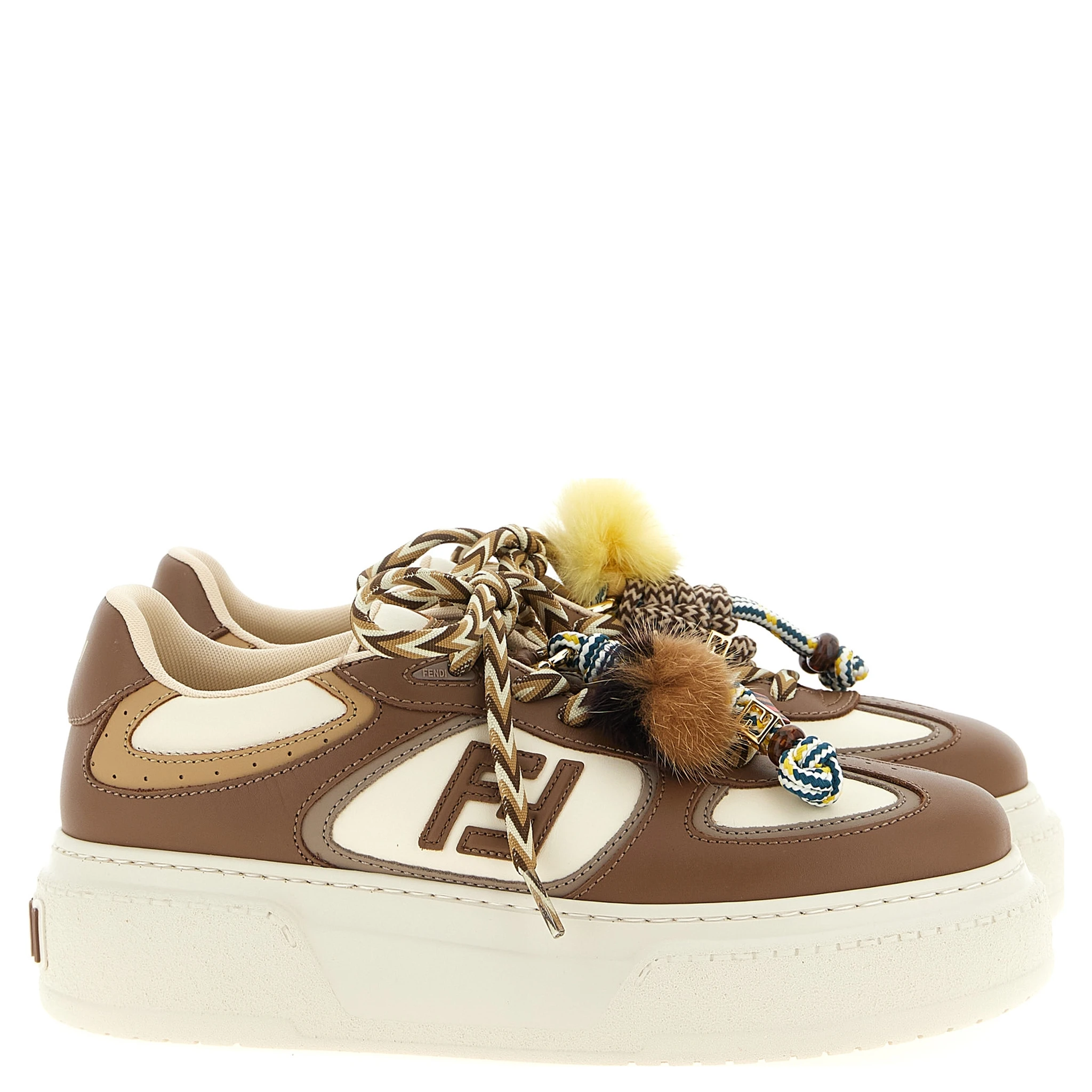 Multicolor Calfskin Platform Sneakers