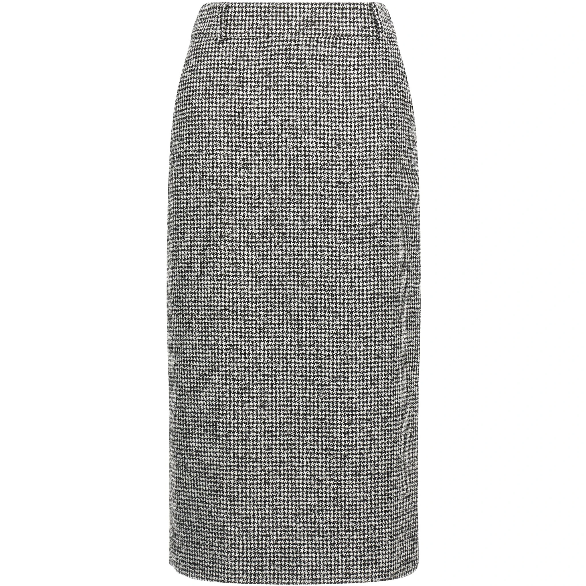 Bicolor Wool Midi Skirt