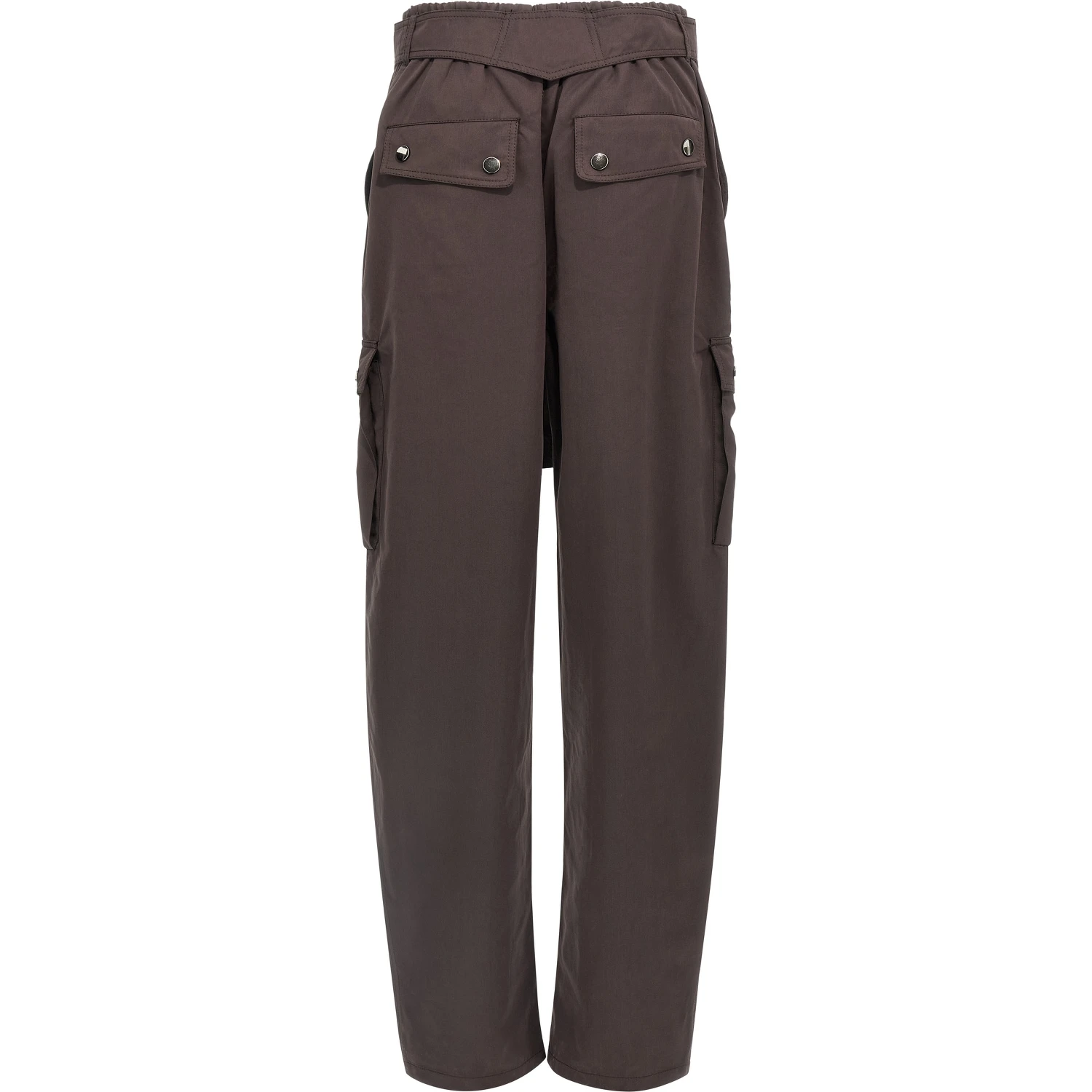 Brown Polyester Cargo Pants