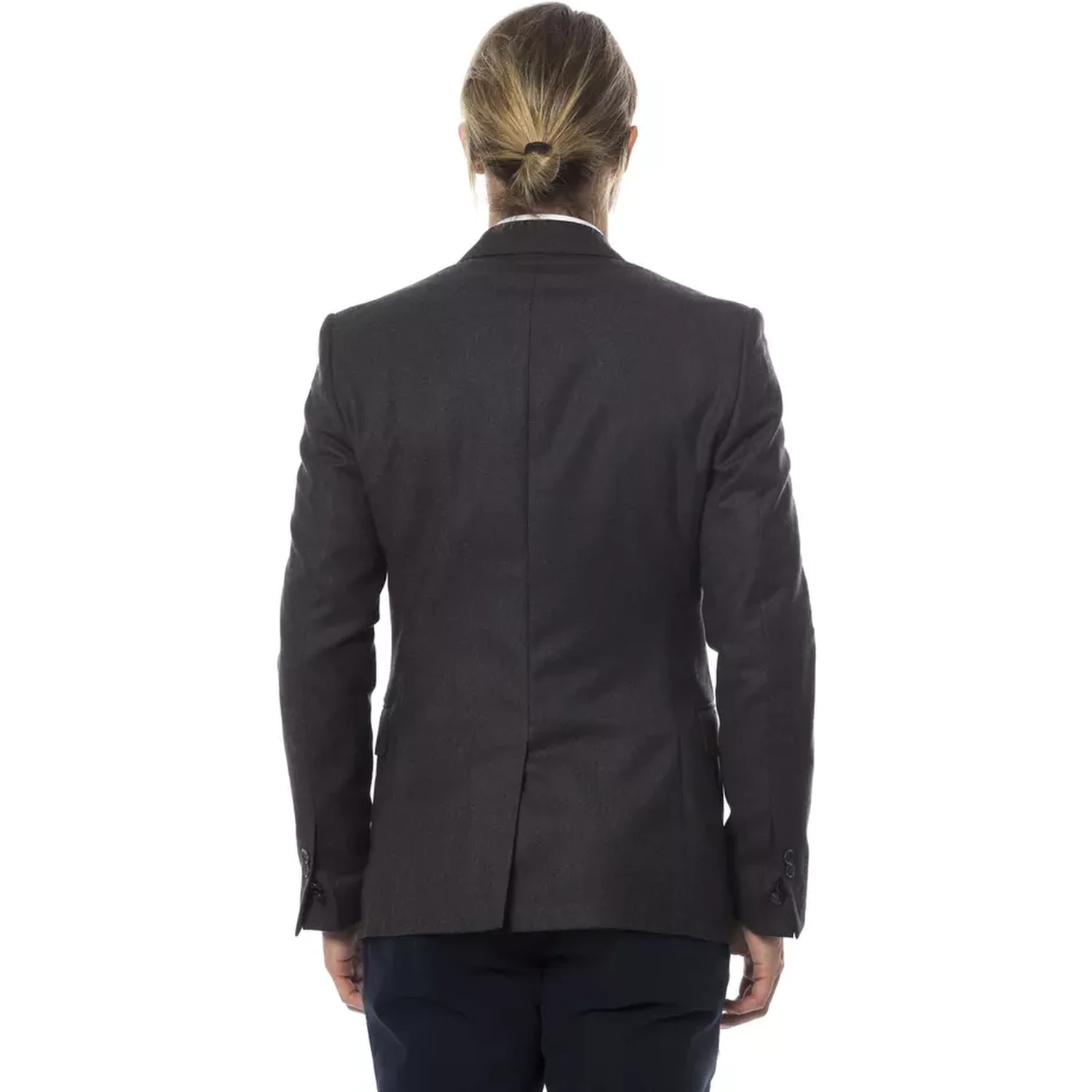 Gray Wool Men Blazer