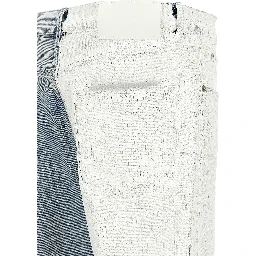 Blue Cotton Straight-Leg Jeans