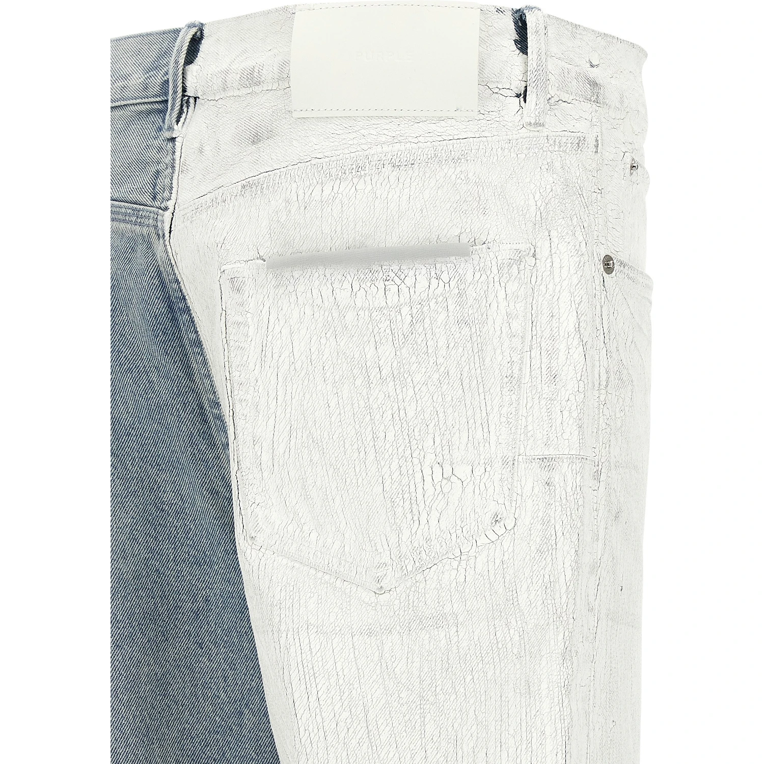 Blue Cotton Straight-Leg Jeans