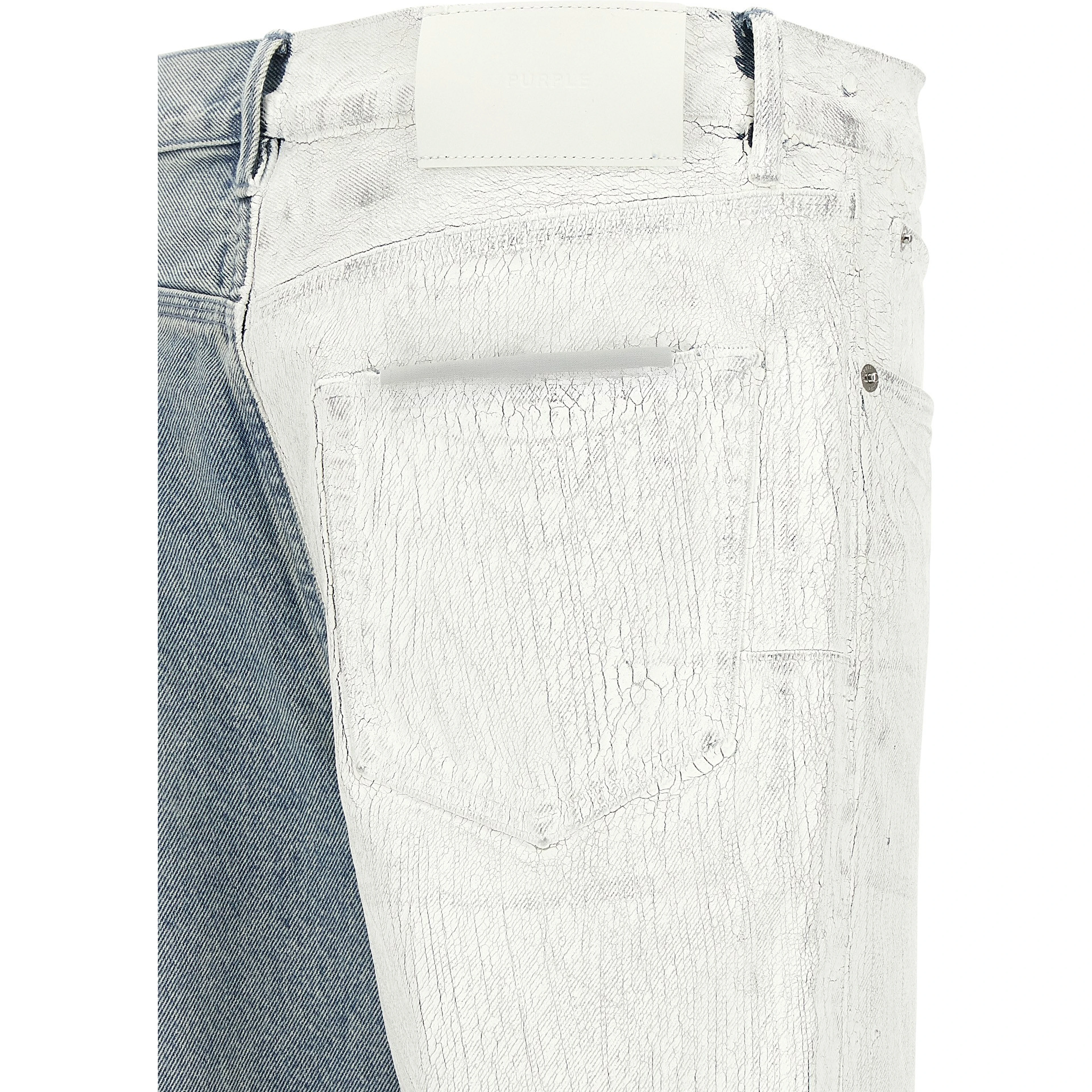 Blue Cotton Straight-Leg Jeans