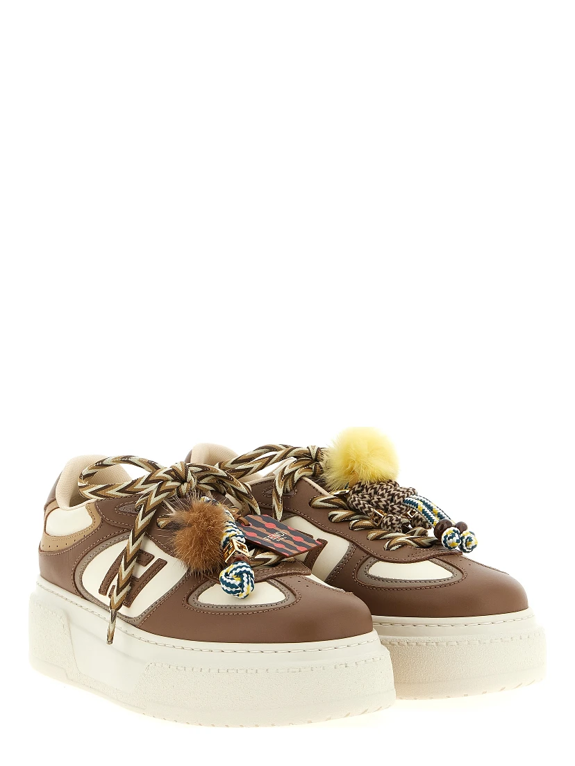 Multicolor Calfskin Platform Sneakers