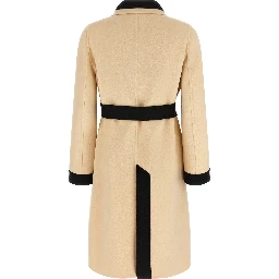 Bicolor Virgin Wool Coat