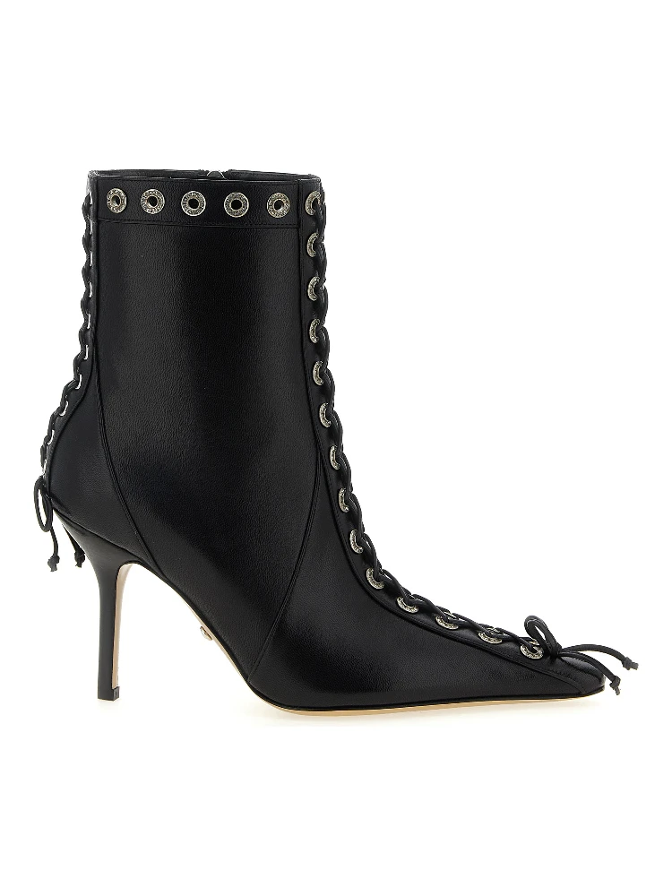 Black Calfskin Ankle Boots