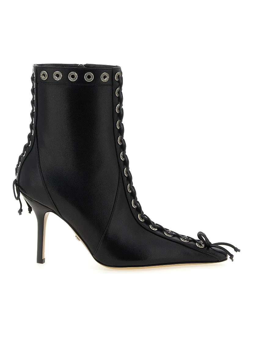 Black Calfskin Ankle Boots
