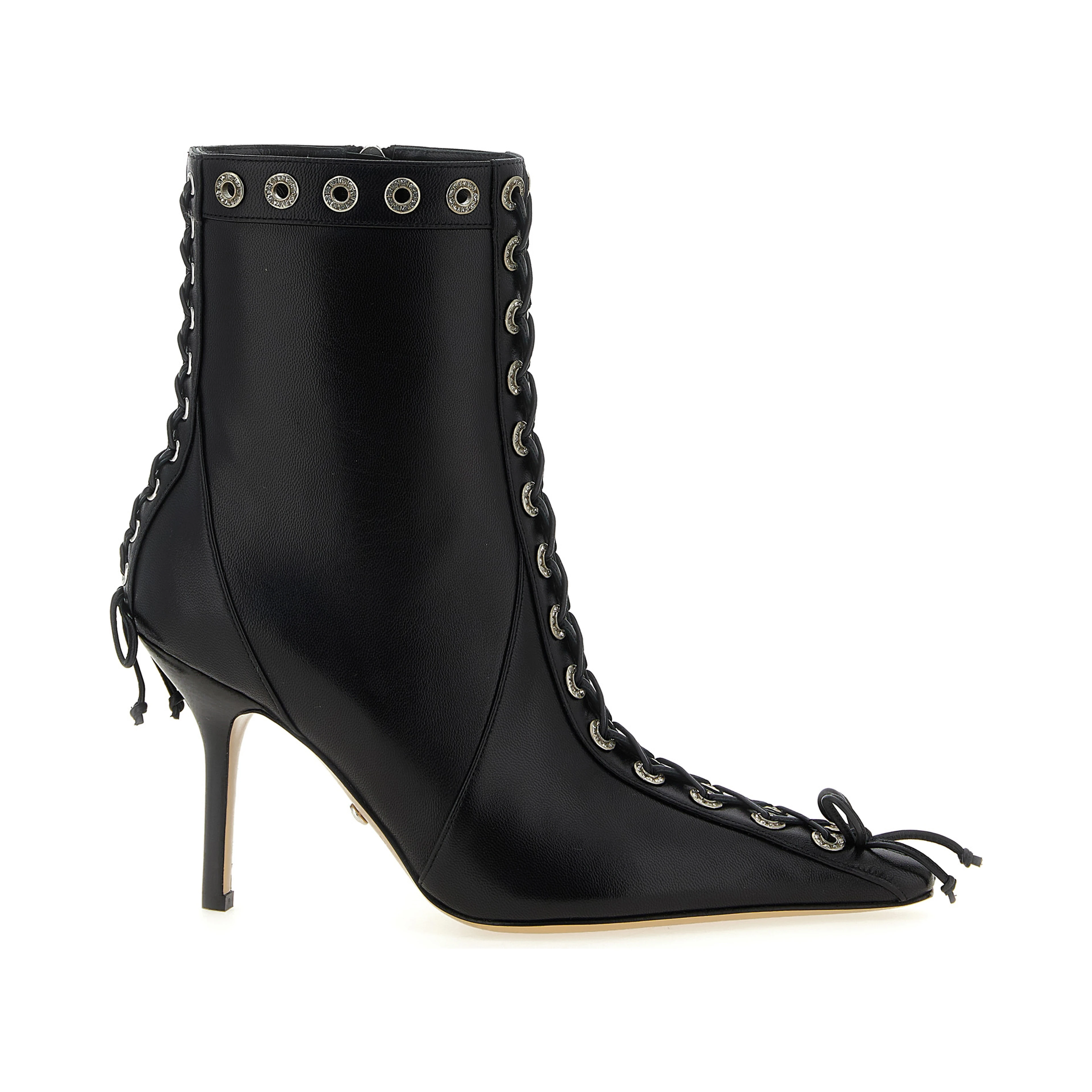Black Calfskin Ankle Boots