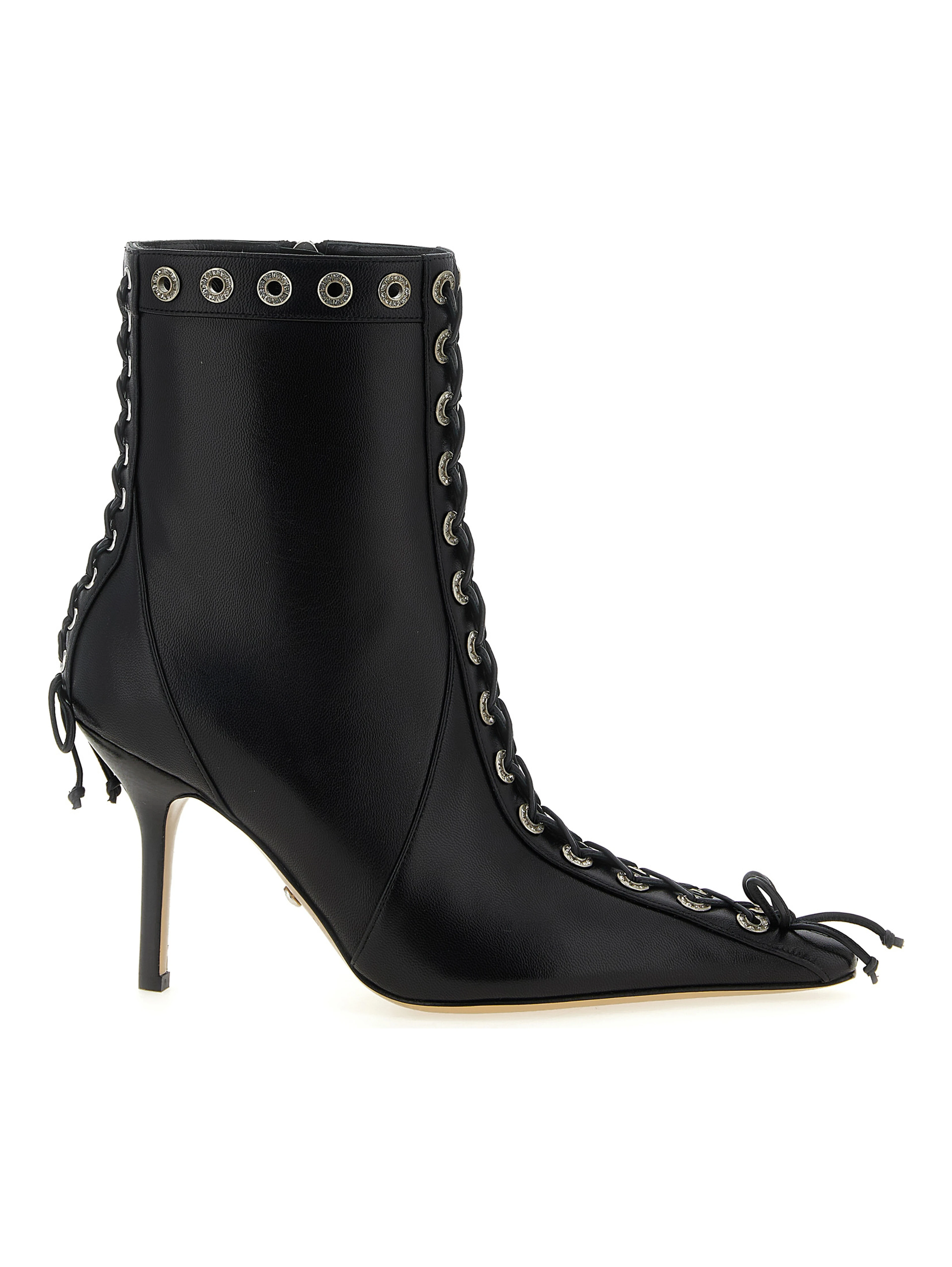 Black Calfskin Ankle Boots