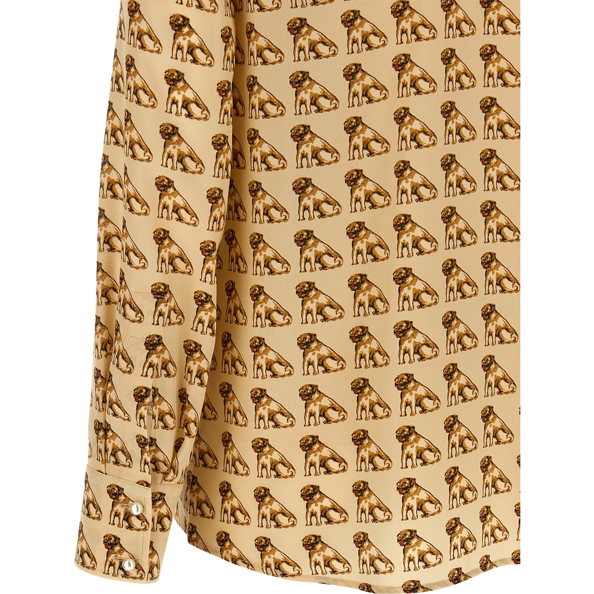 Beige Silk Blouse