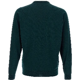 Bicolor Merino Wool Cardigan