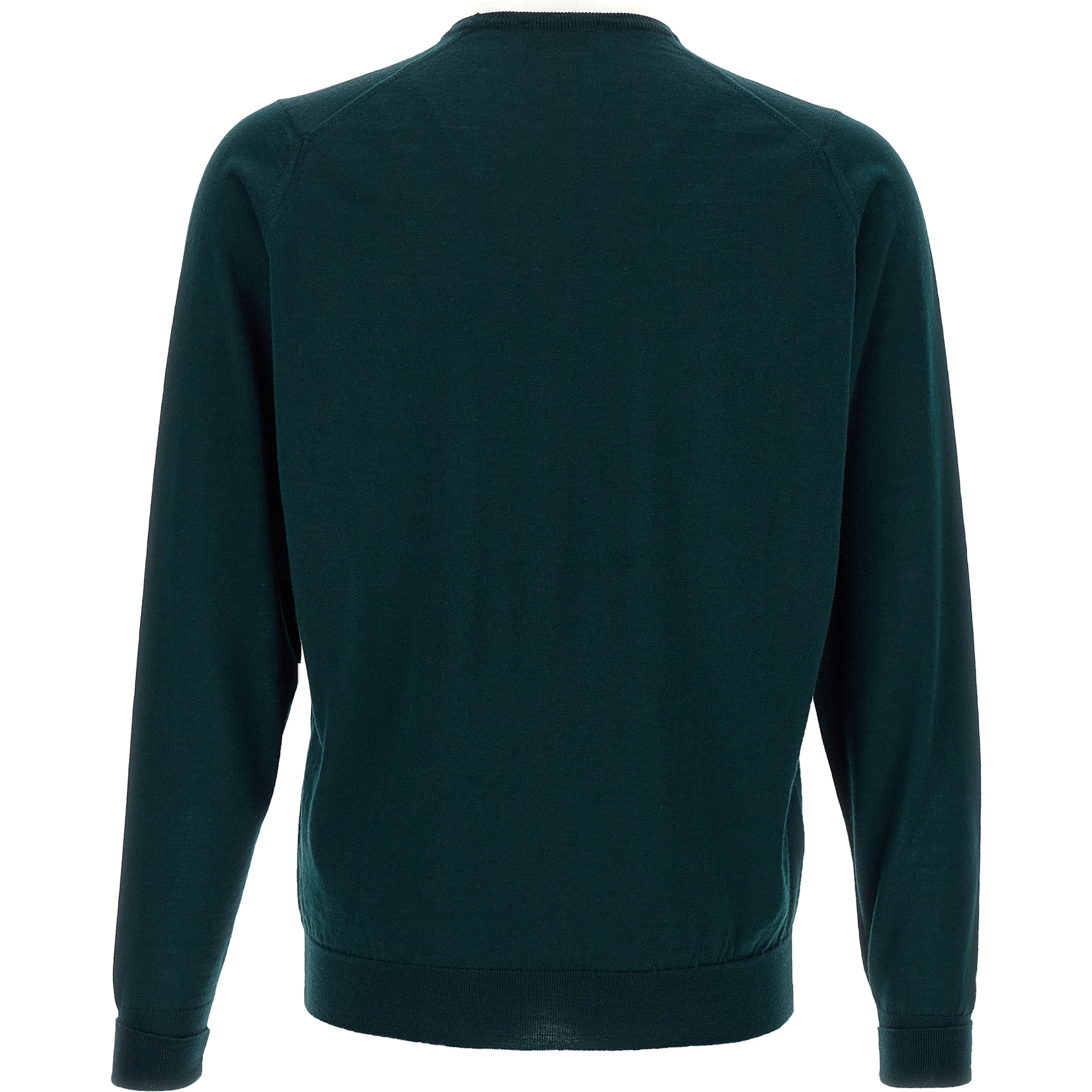 Bicolor Merino Wool Cardigan