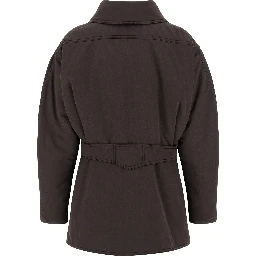 Brown Polyester Parka