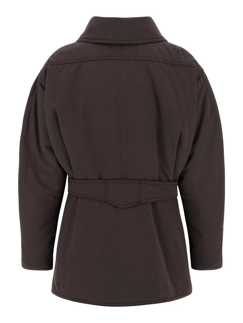 Brown Polyester Parka