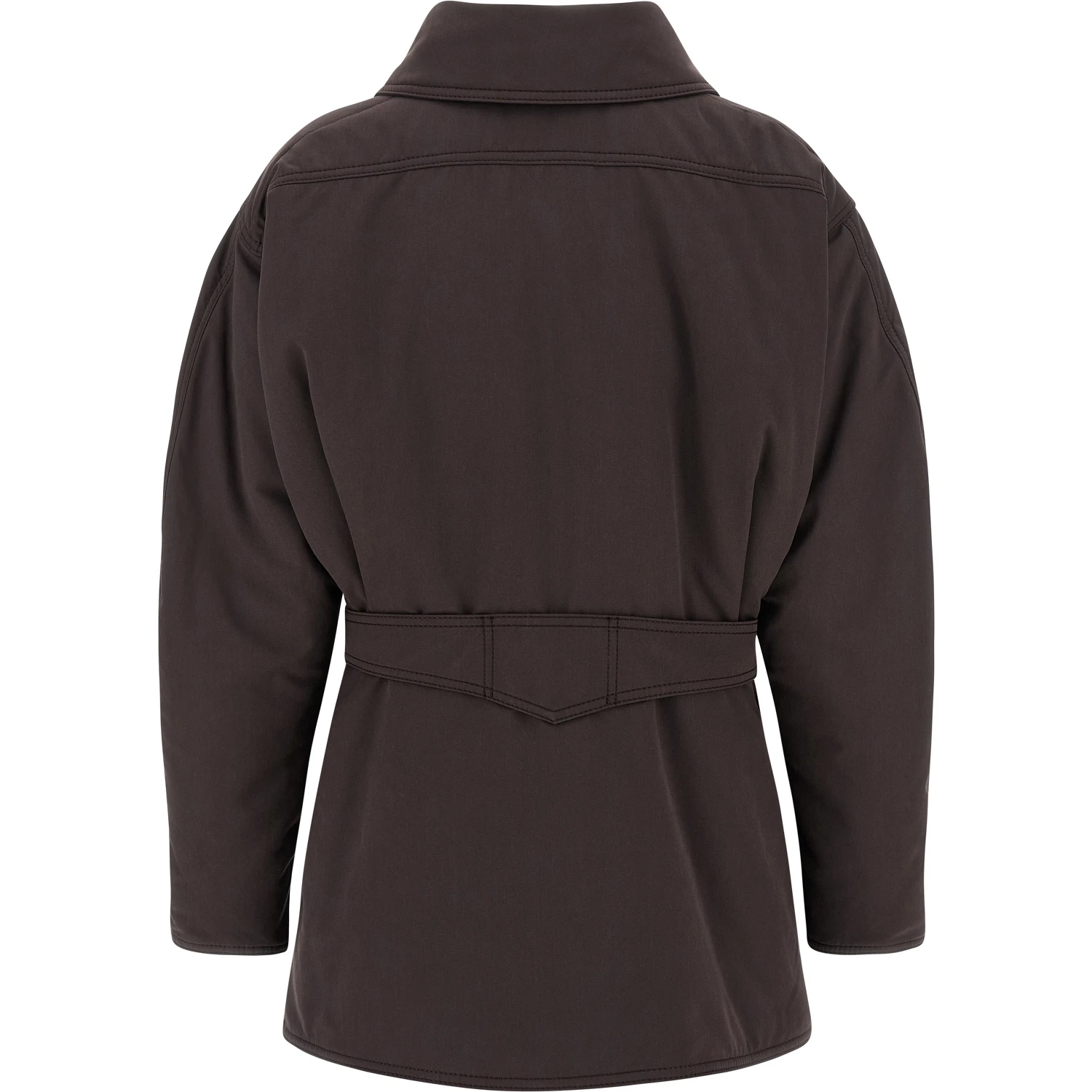 Brown Polyester Parka