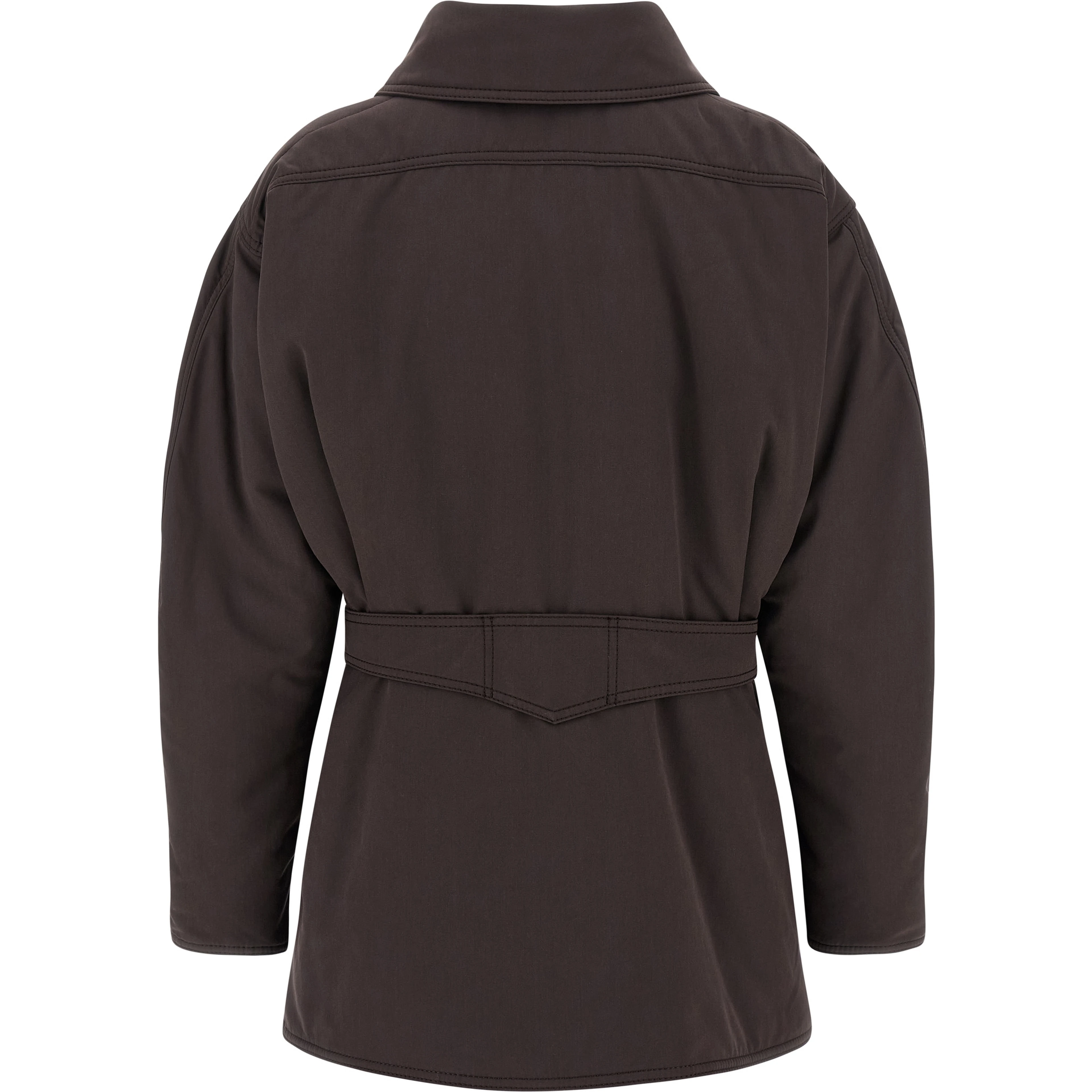 Brown Polyester Parka