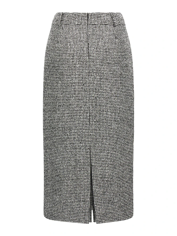 Bicolor Wool Midi Skirt alternative