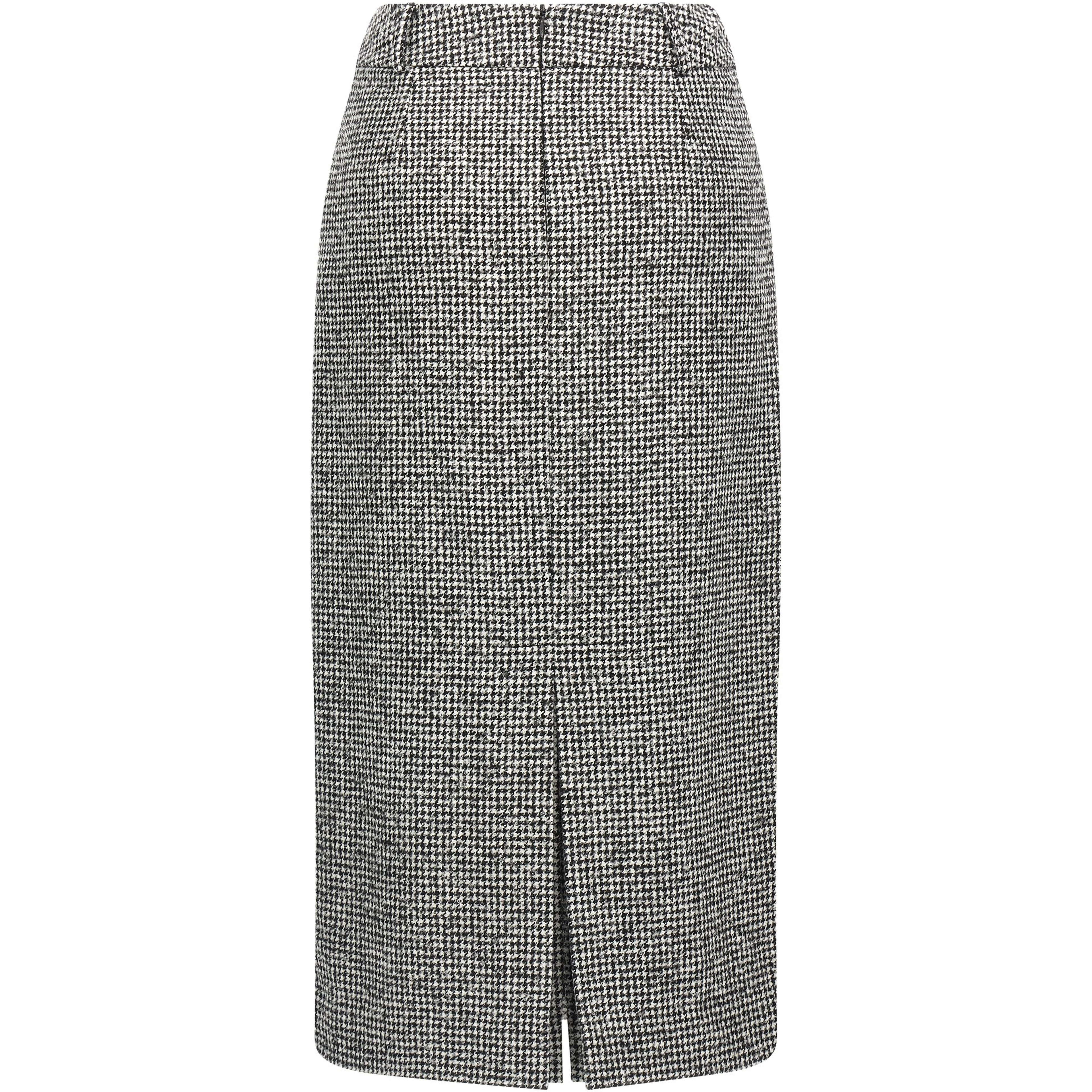Bicolor Wool Midi Skirt