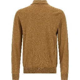 Beige Cashmere Polo Shirt