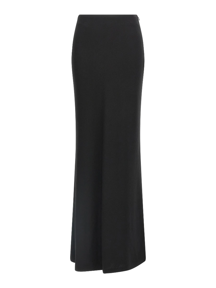 Black Virgin Wool Mini Skirt