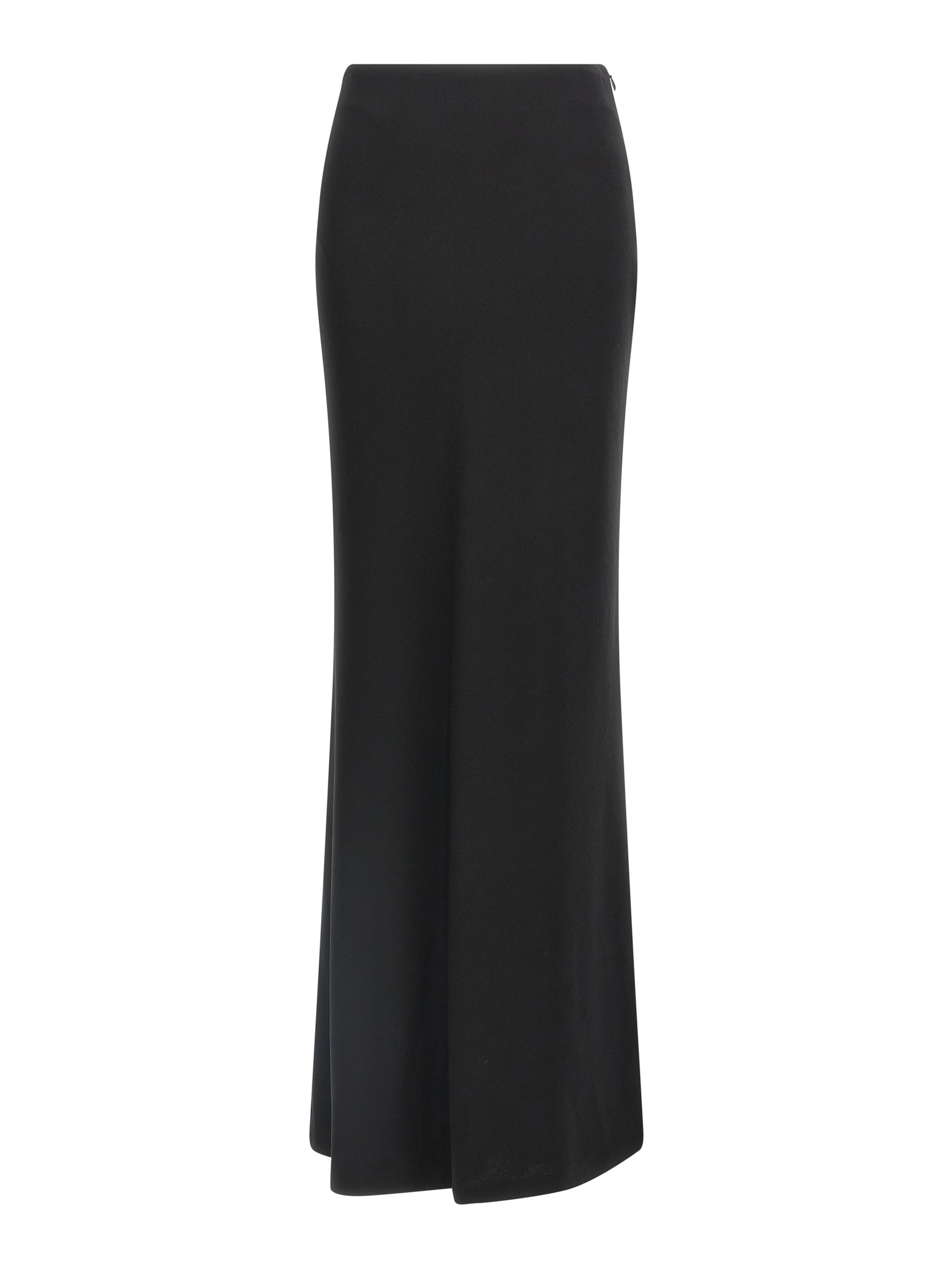 Black Virgin Wool Mini Skirt