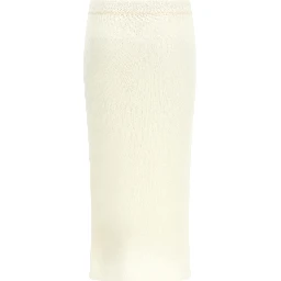 White Other Fibres Midi Skirt