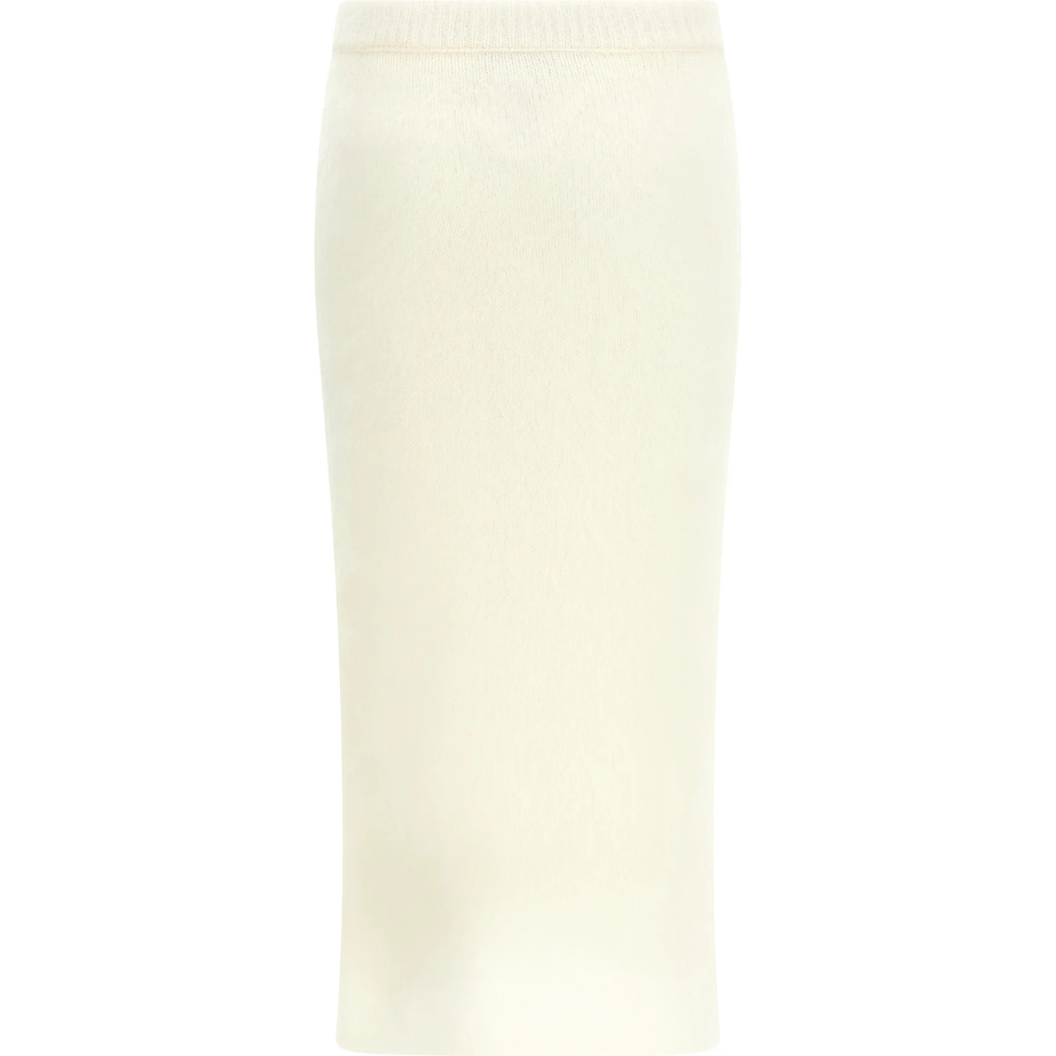 White Other Fibres Midi Skirt