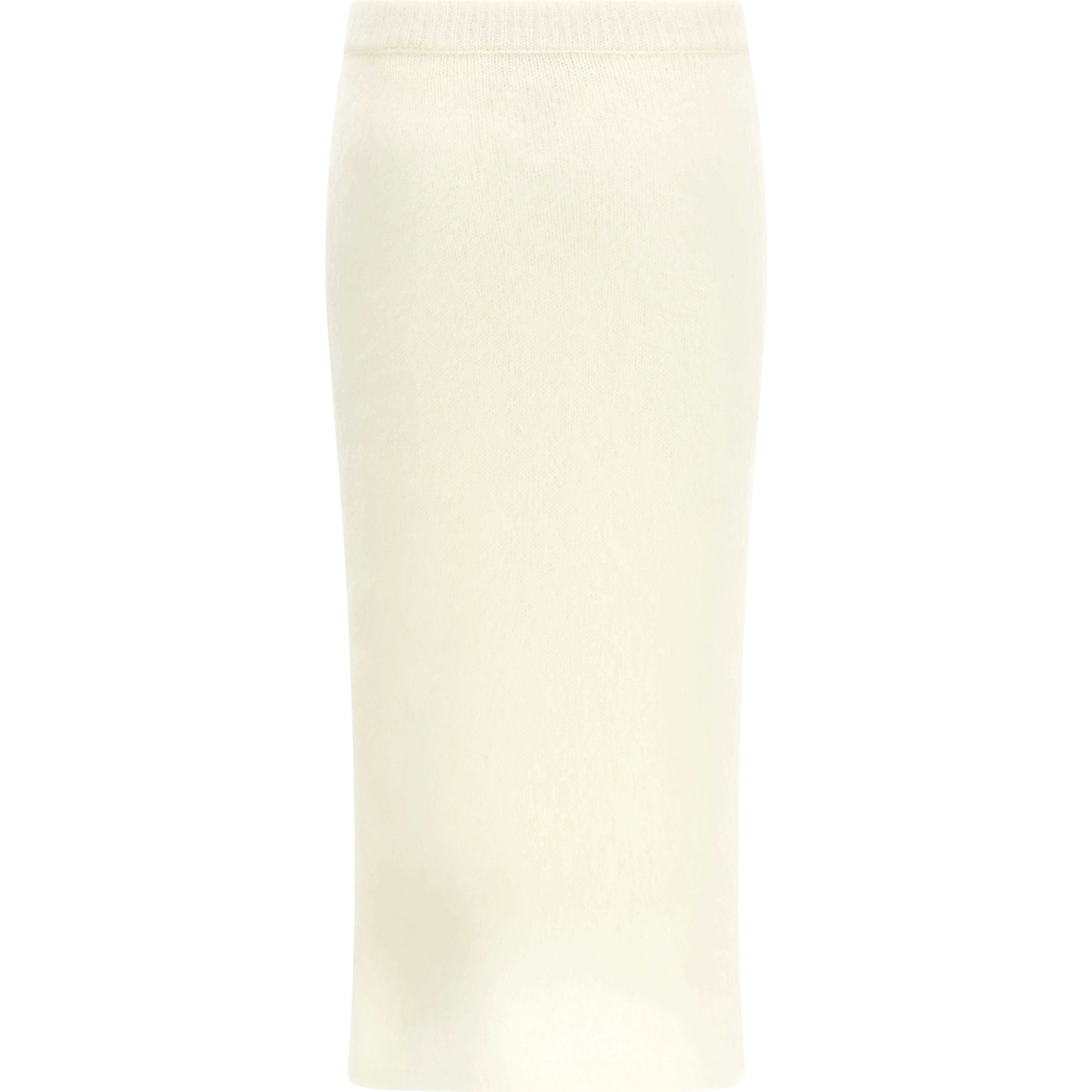 White Other Fibres Midi Skirt