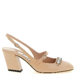 Multicolor Leather Mid Heel Pumps