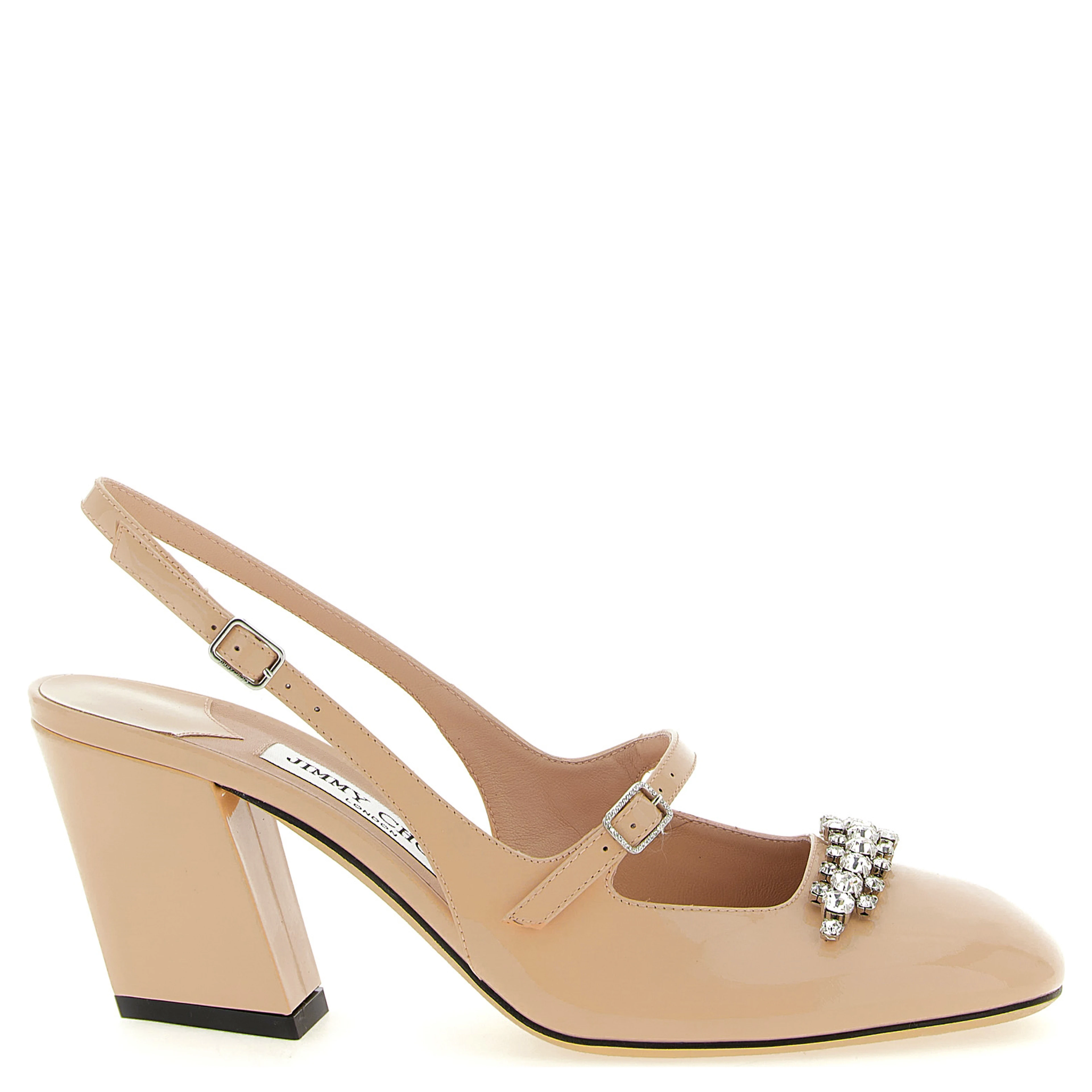 Multicolor Leather Mid Heel Pumps