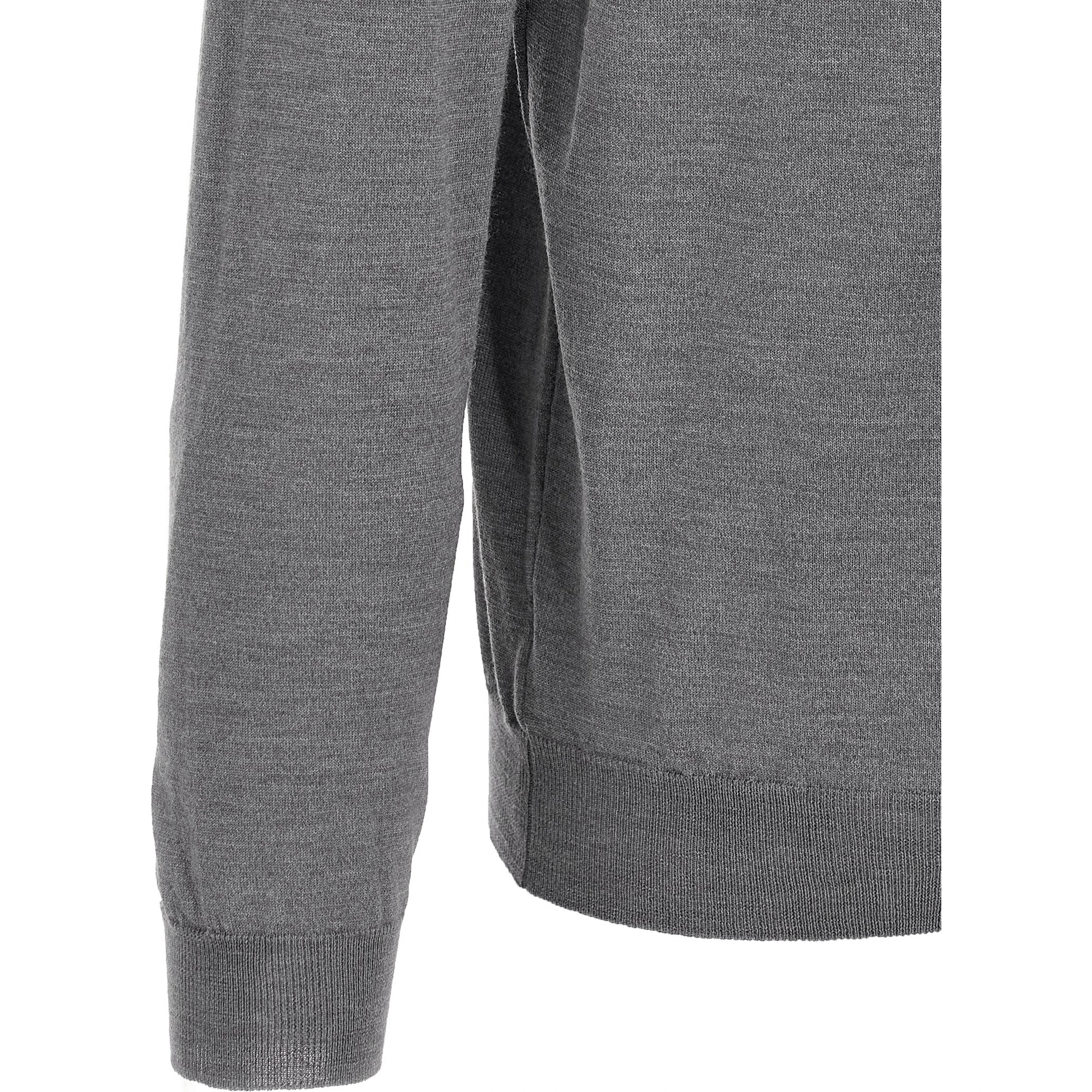 Gray Cashmere Polo Shirt