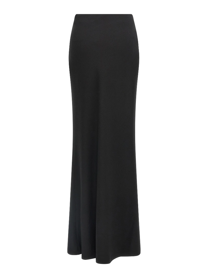 Black Virgin Wool Mini Skirt