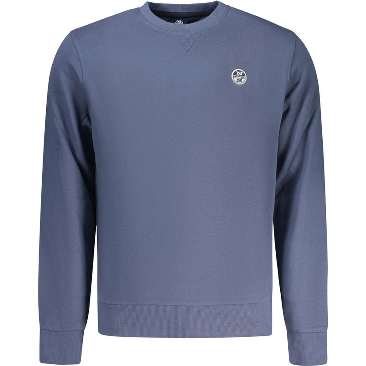 Blue Cotton Men Sweatshirt