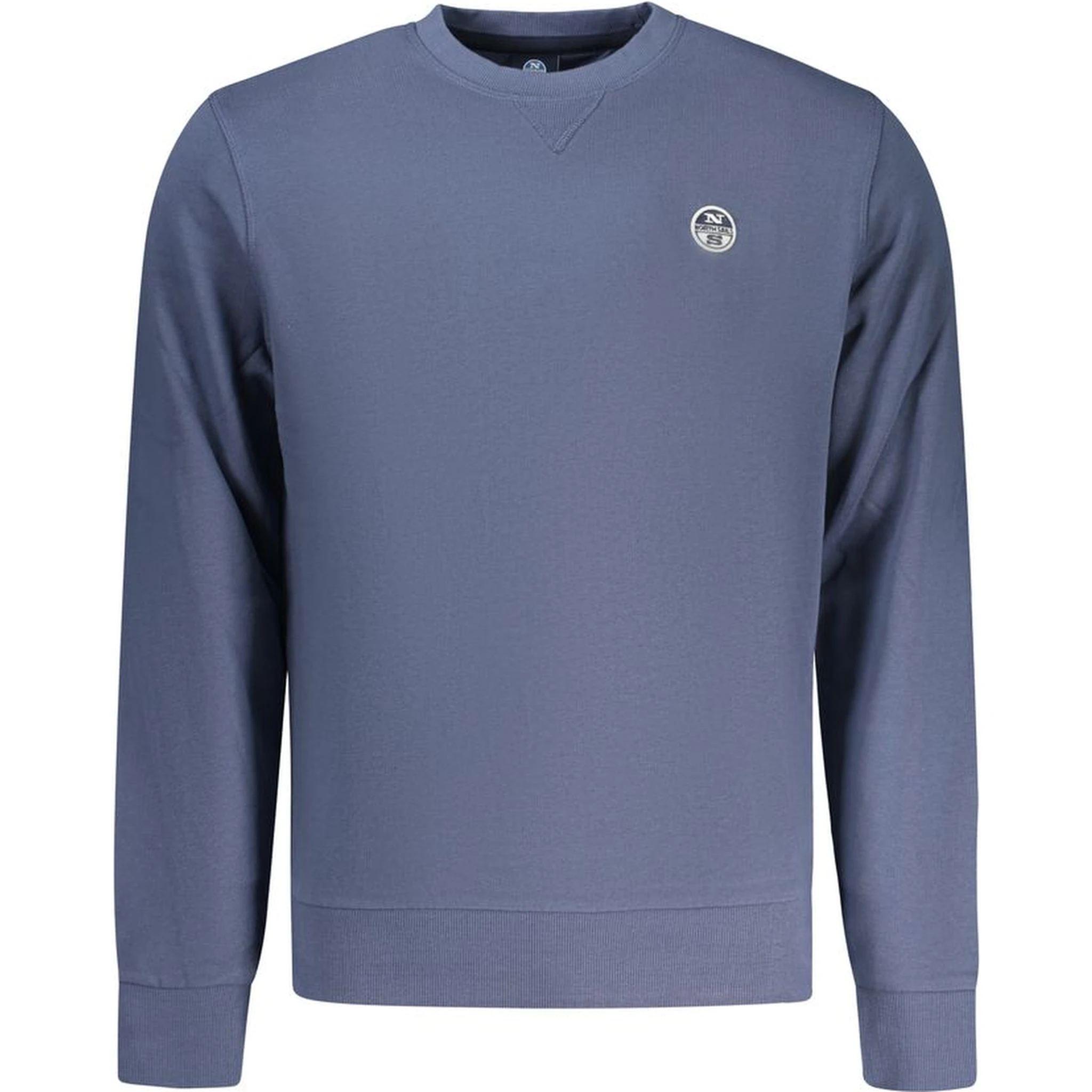 Blue Cotton Men Sweatshirt