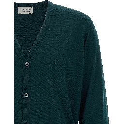 Bicolor Merino Wool Cardigan