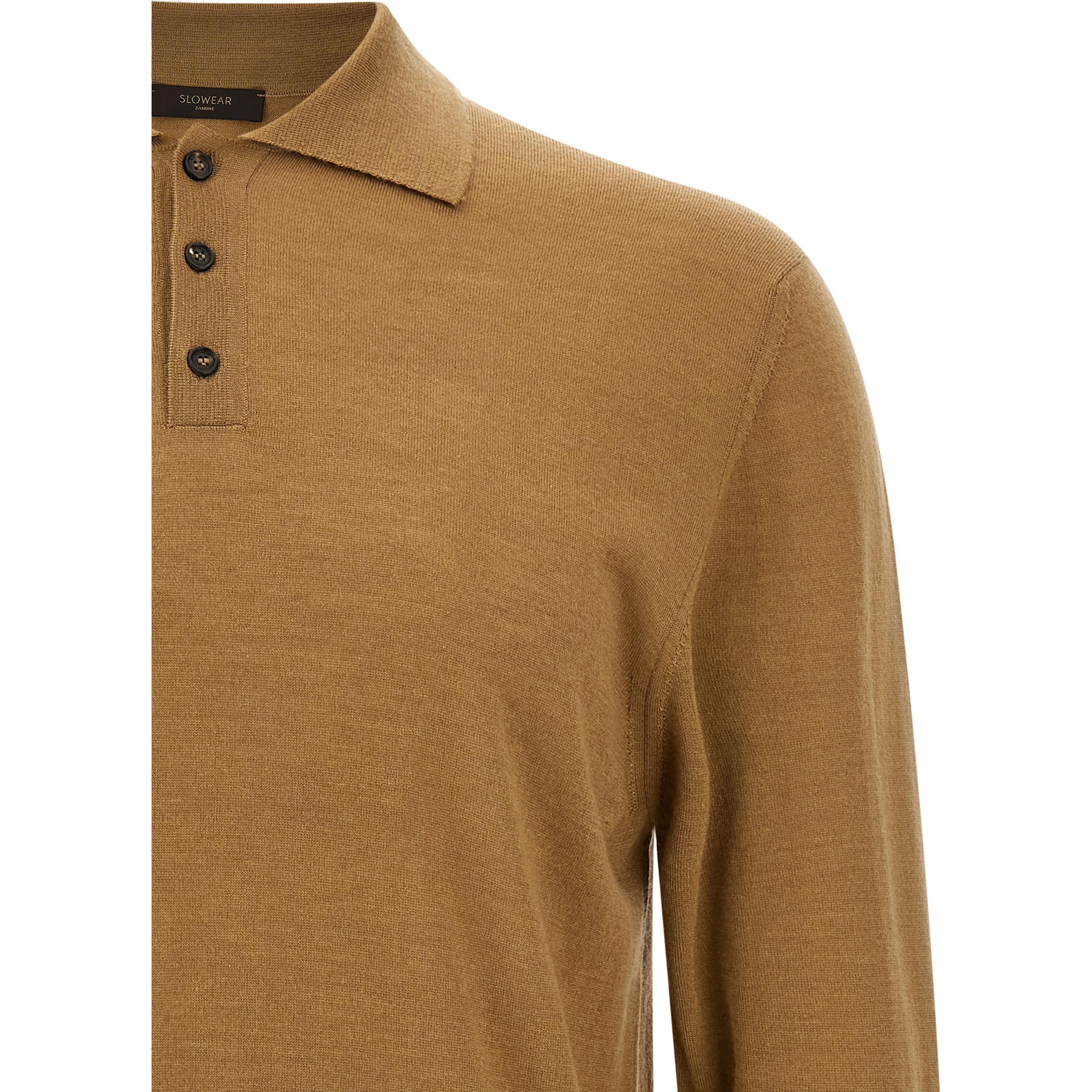 Beige Cashmere Polo Shirt