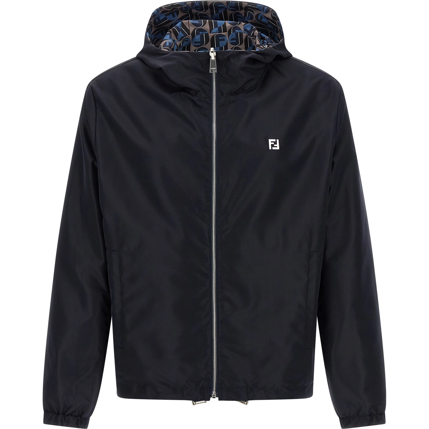 Blue Polyester Shell Jacket