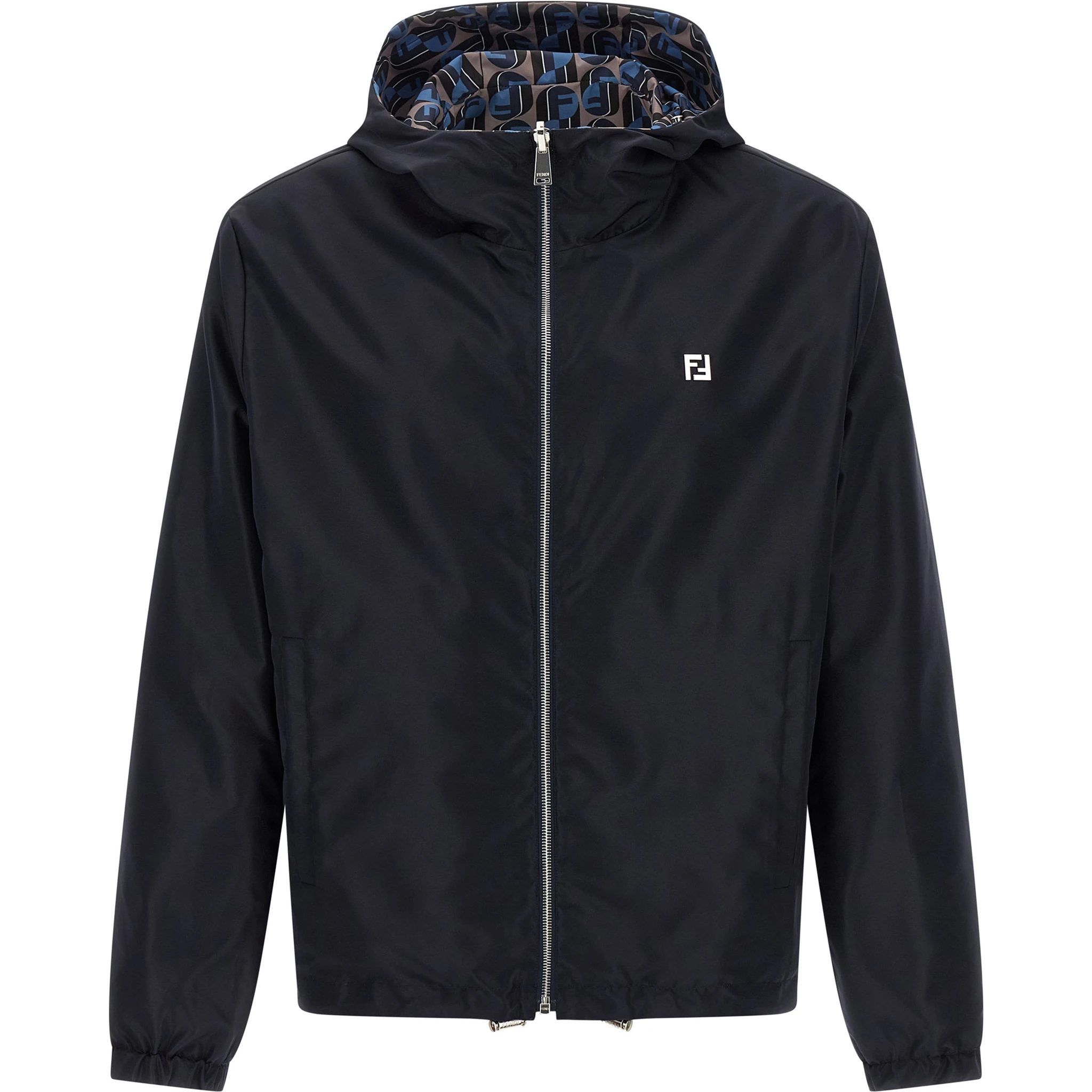 Blue Polyester Shell Jacket