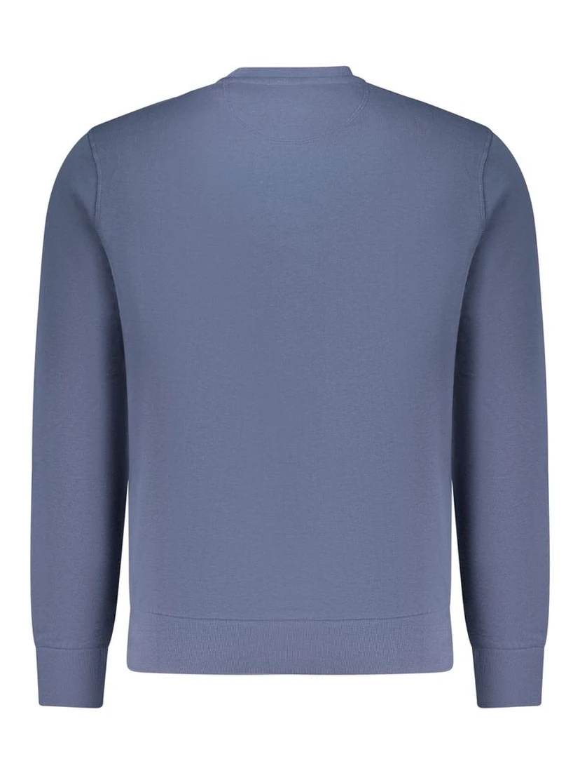 Blue Cotton Men Sweatshirt