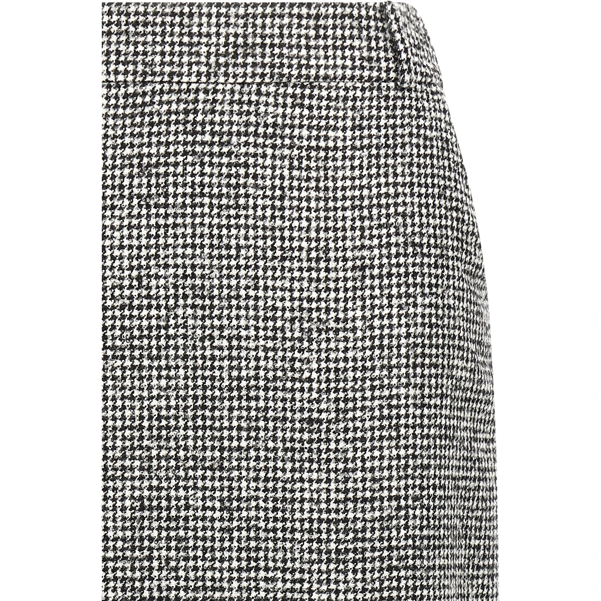 Bicolor Wool Midi Skirt