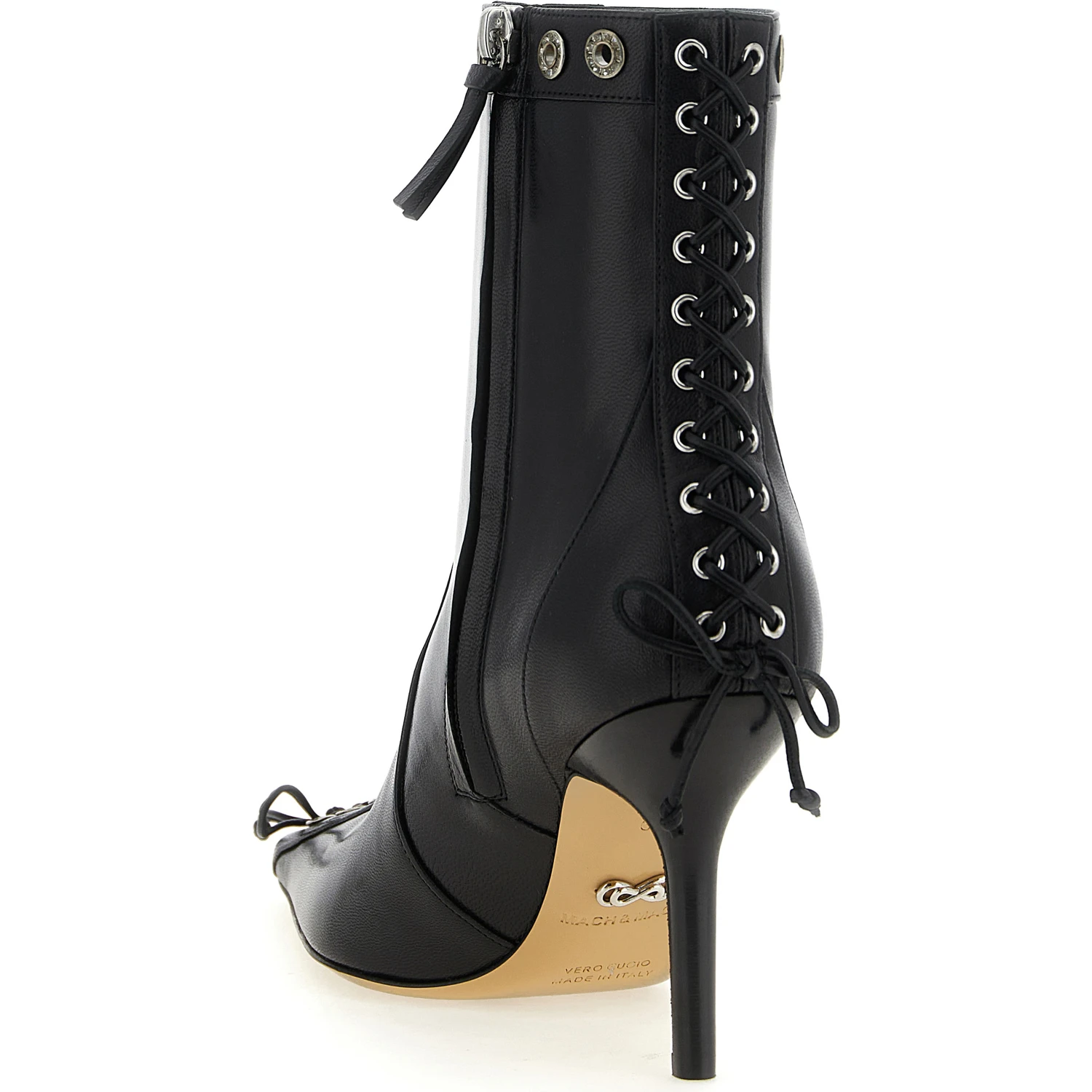 Black Calfskin Ankle Boots