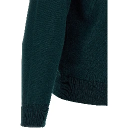 Bicolor Merino Wool Cardigan